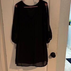 Lulu's Black Long Sleeve Dress